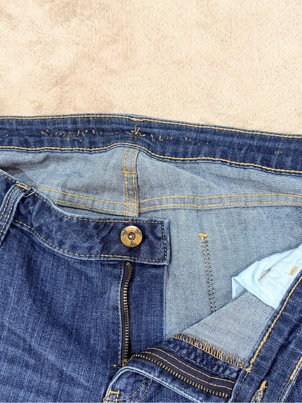 Simply Vera Vera Wang Womens Size 14 Bootcut Jeans Dark Wash Denim Stretch - Picture 5 of 8